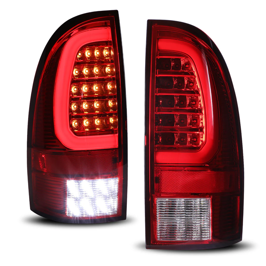 Winjet LED Tail Lights for Toyota Tacoma (2005–2015) Chrome / Red Lens with or without Sequential Turn Signal Light CTWJ-07 - Image 8