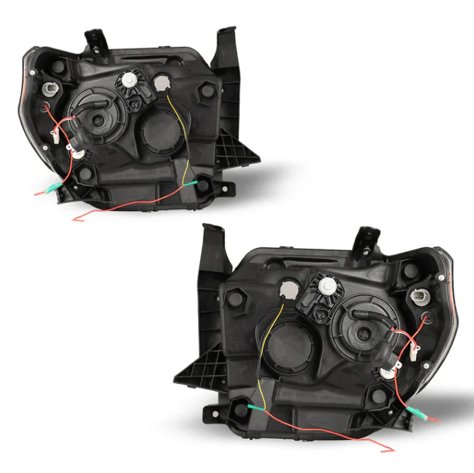 Winjet Headlights for Toyota Tundra (2014-2021) With Sequential Turn Signal - Black Housing with Clear Lens CHRNG0376-B-SQ - Image 2
