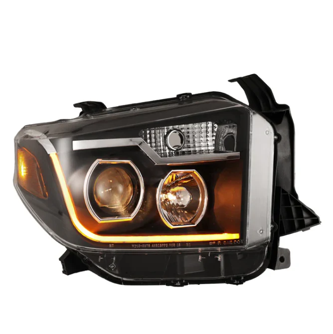 Winjet Headlights for Toyota Tundra (2014-2021) With Sequential Turn Signal - Black Housing with Clear Lens CHRNG0376-B-SQ - Image 4