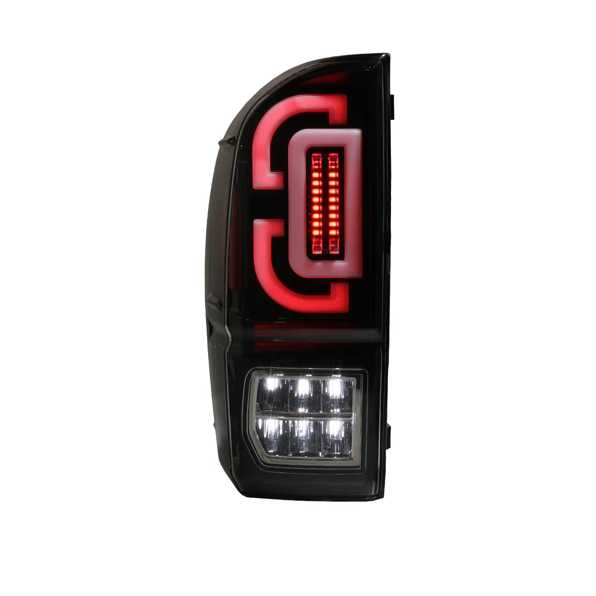 Winjet Sequential LED Tail Lights Toyota Tacoma 3rd Gen (2016-2023) Black With Clear / Smoked / Red Lens - Image 10