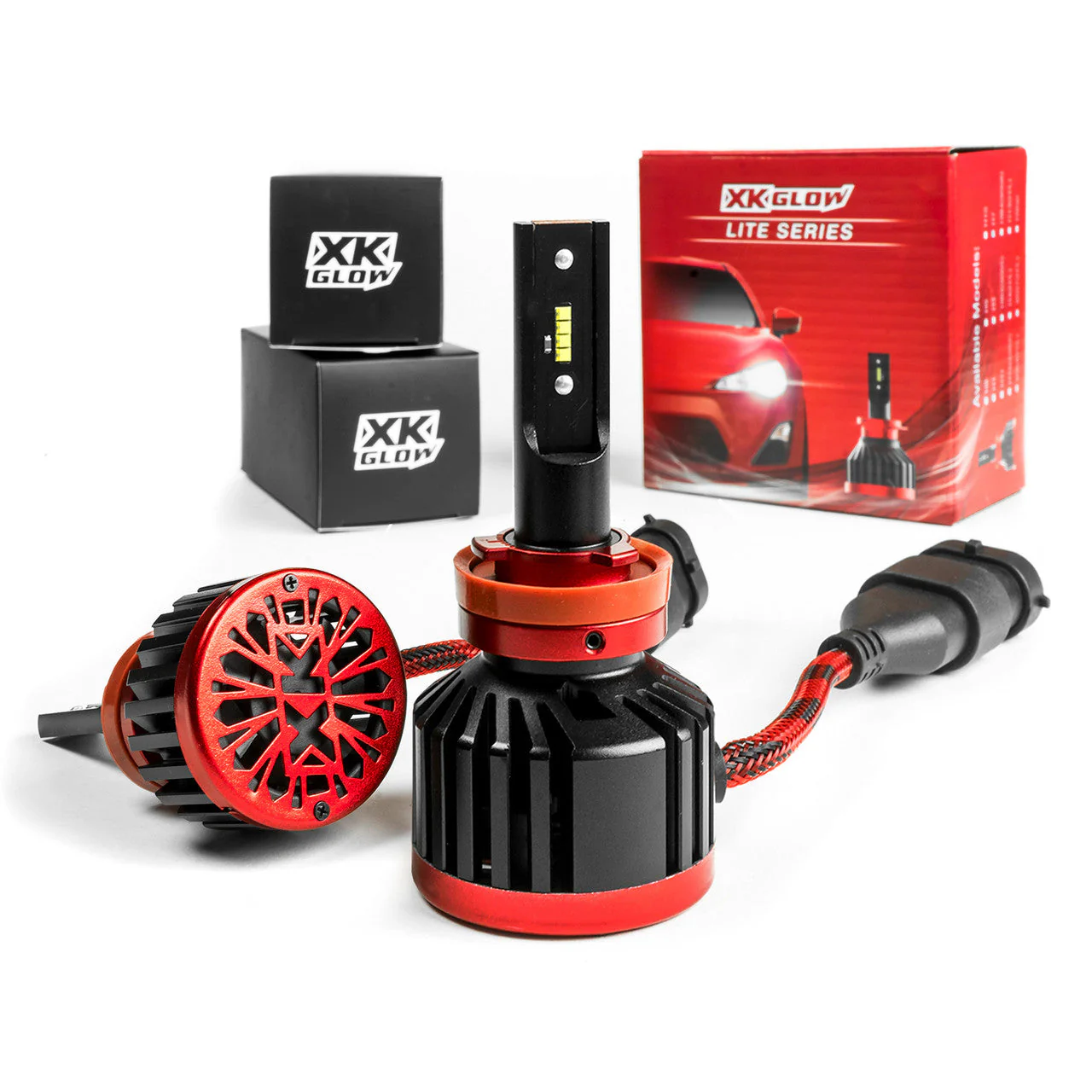 XKGlow H4 Motorcycle-25W High/ Low Headlight Bulb w/ Built-in Driver 2nd Gen
