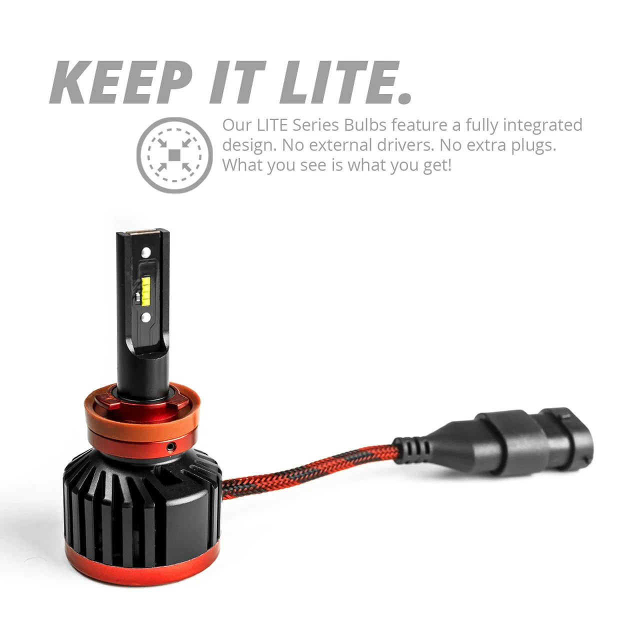 XKGlow H4 Motorcycle-25W High/ Low Headlight Bulb w/ Built-in Driver 2nd Gen - Image 4