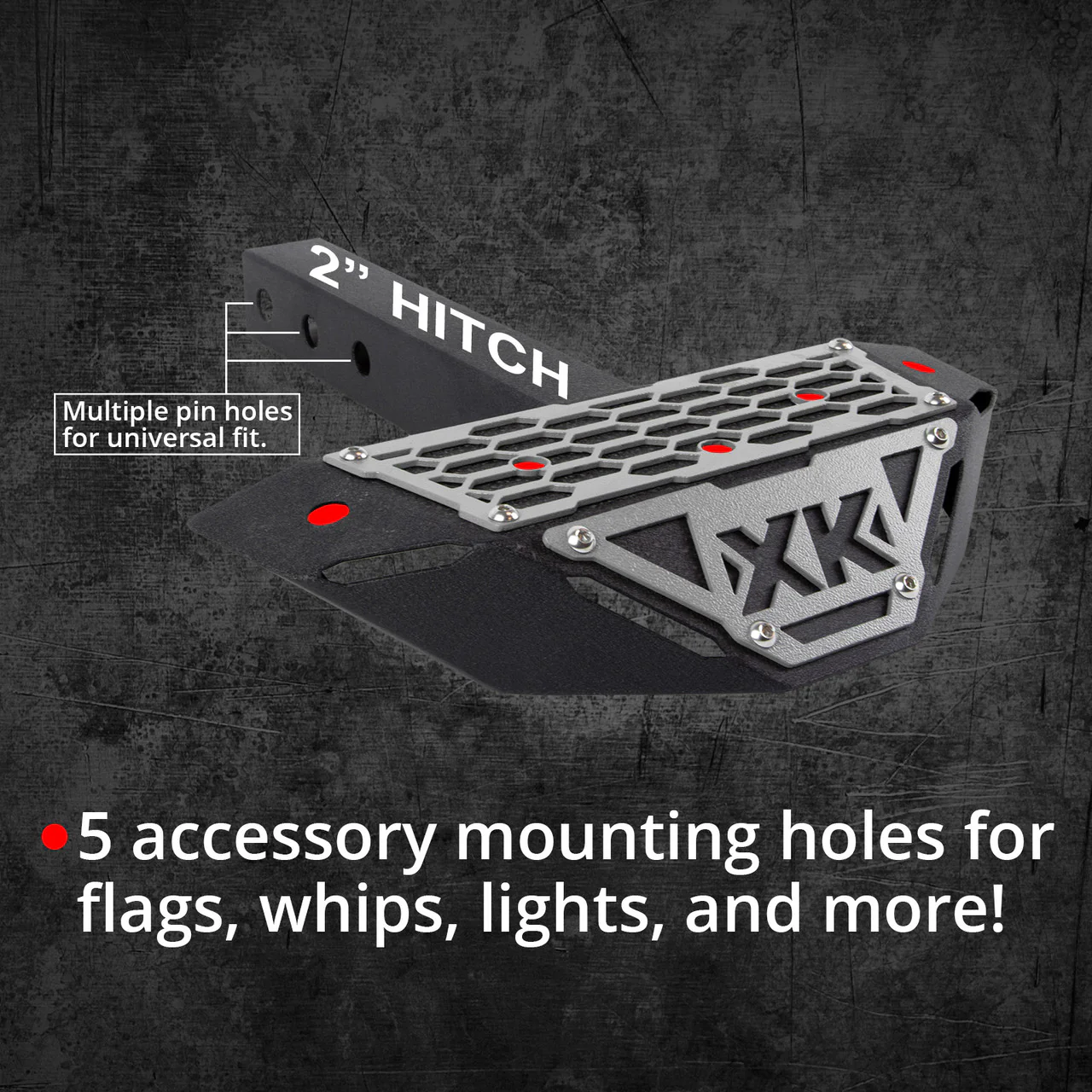 XKGlow Hitch Receiver Step & Whip Plate - Image 2