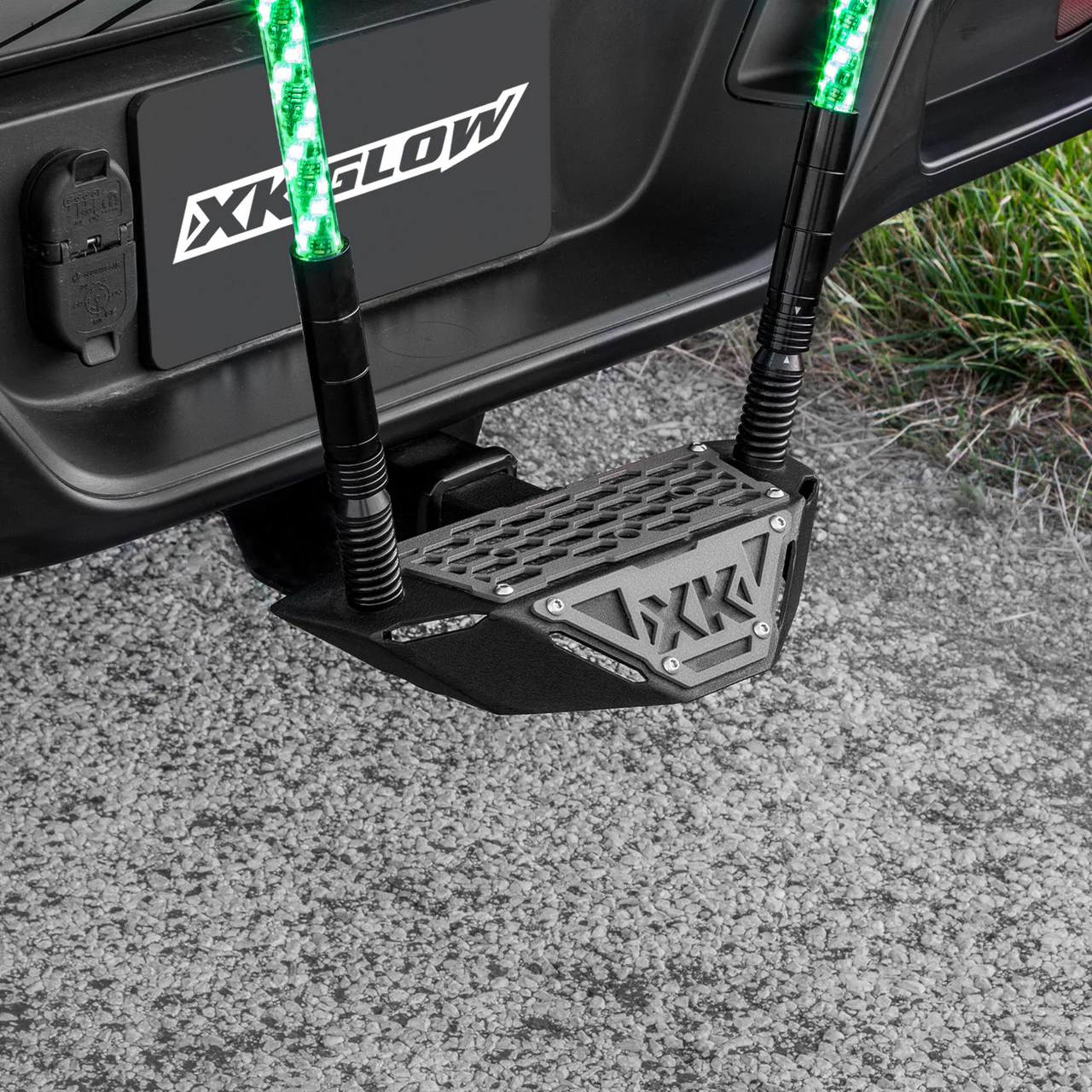 XKGlow Hitch Receiver Step & Whip Plate - Image 3