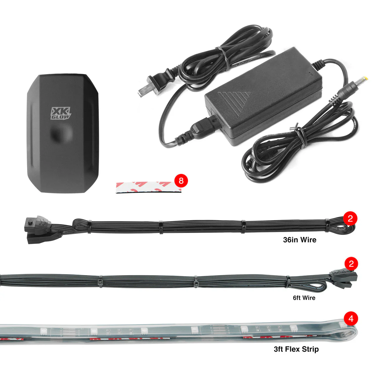 XKGlow Indoor & Outdoor Led Accent Home Light Kits w/ XKChrome Smartphone App - Tubes or Flex Strip - Image 3