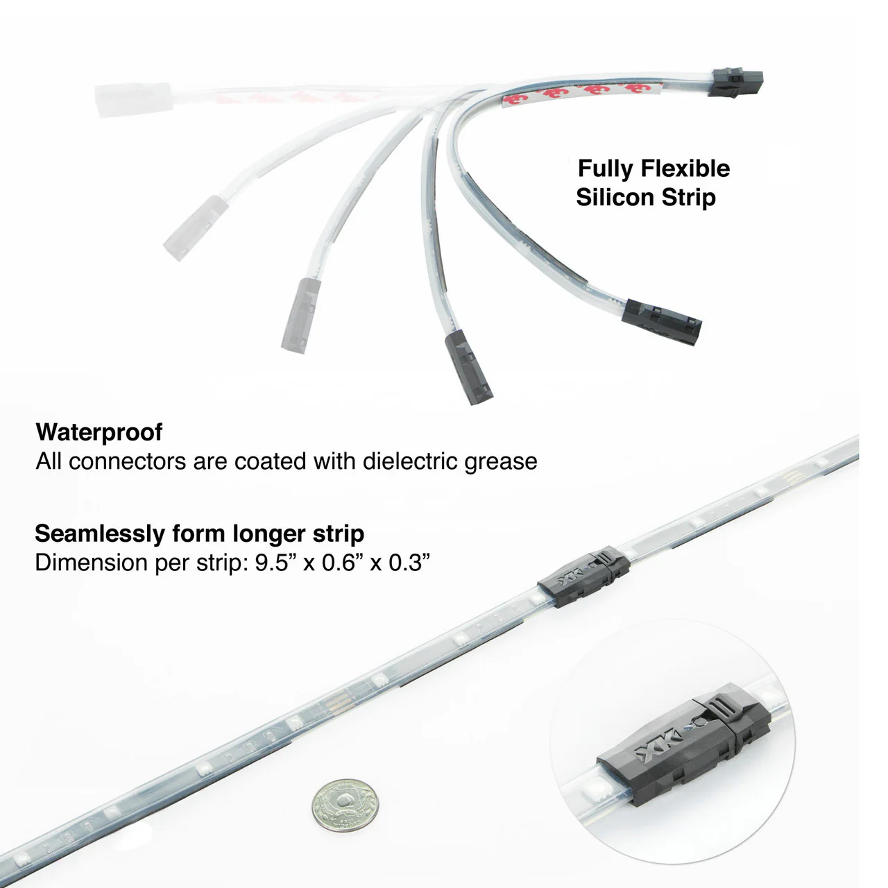 XKGlow Indoor & Outdoor Led Accent Home Light Kits w/ XKChrome Smartphone App - Tubes or Flex Strip - Image 5