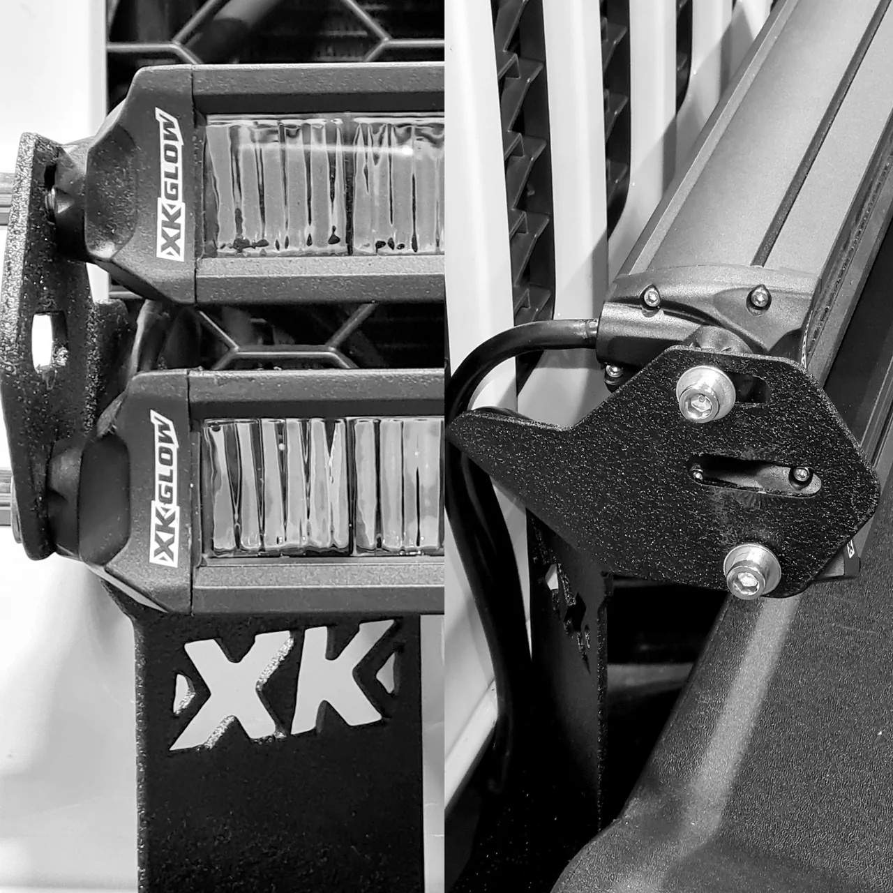 XKGlow Light Bar Bracket Kit Front Bumper Jeep Wrangler JL/ JT - 18-42" - Image 5