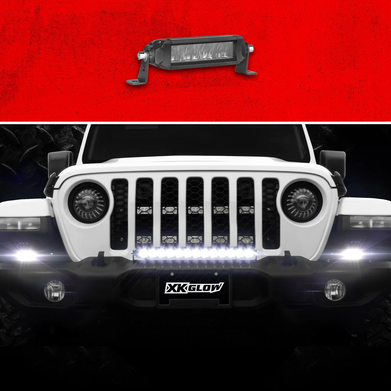 XKGlow Razor Light Bar Auxiliary High Beam Driving No Wire & Switch - 6"/ 10"/ 20" - Image 2