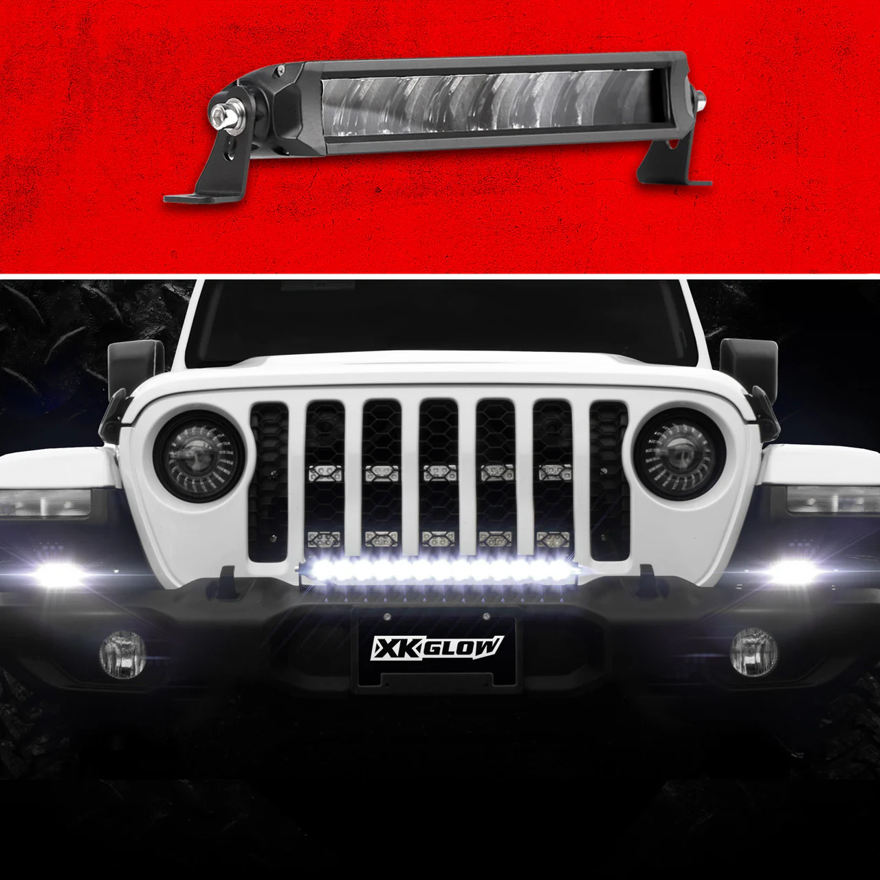 XKGlow Razor Light Bar Auxiliary High Beam Driving No Wire & Switch - 6"/ 10"/ 20" - Image 3