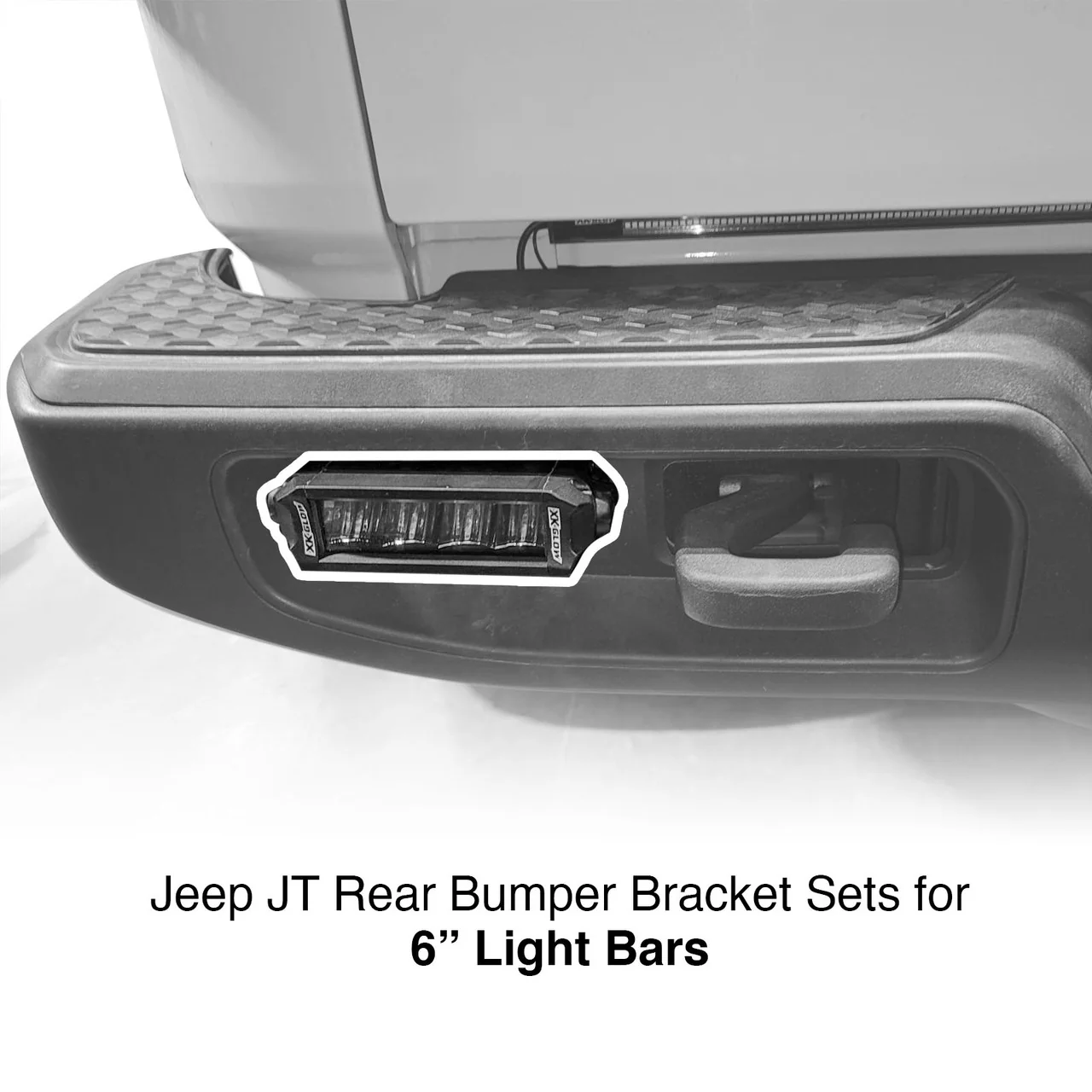 XKGlow Bumper Bar Bracket Kit Jeep JT [Rear] 6" - Image 2