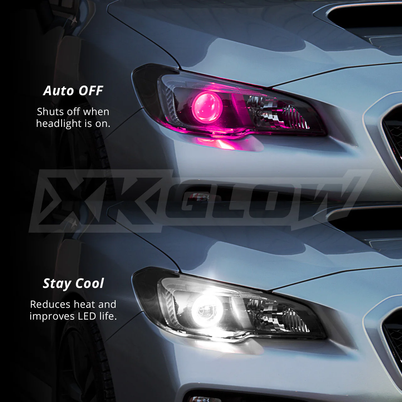 XKGlow RGB Devil Eye Kit for Headlights w/ Xkchrome Smartphone App - Image 5
