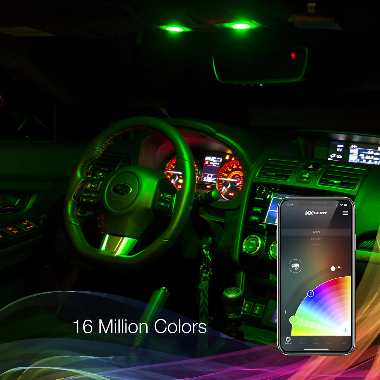 XKGlow RGB Festoon LED Panel/ XKchrome Bluetooth App Controlled Dome Bulb - Image 5