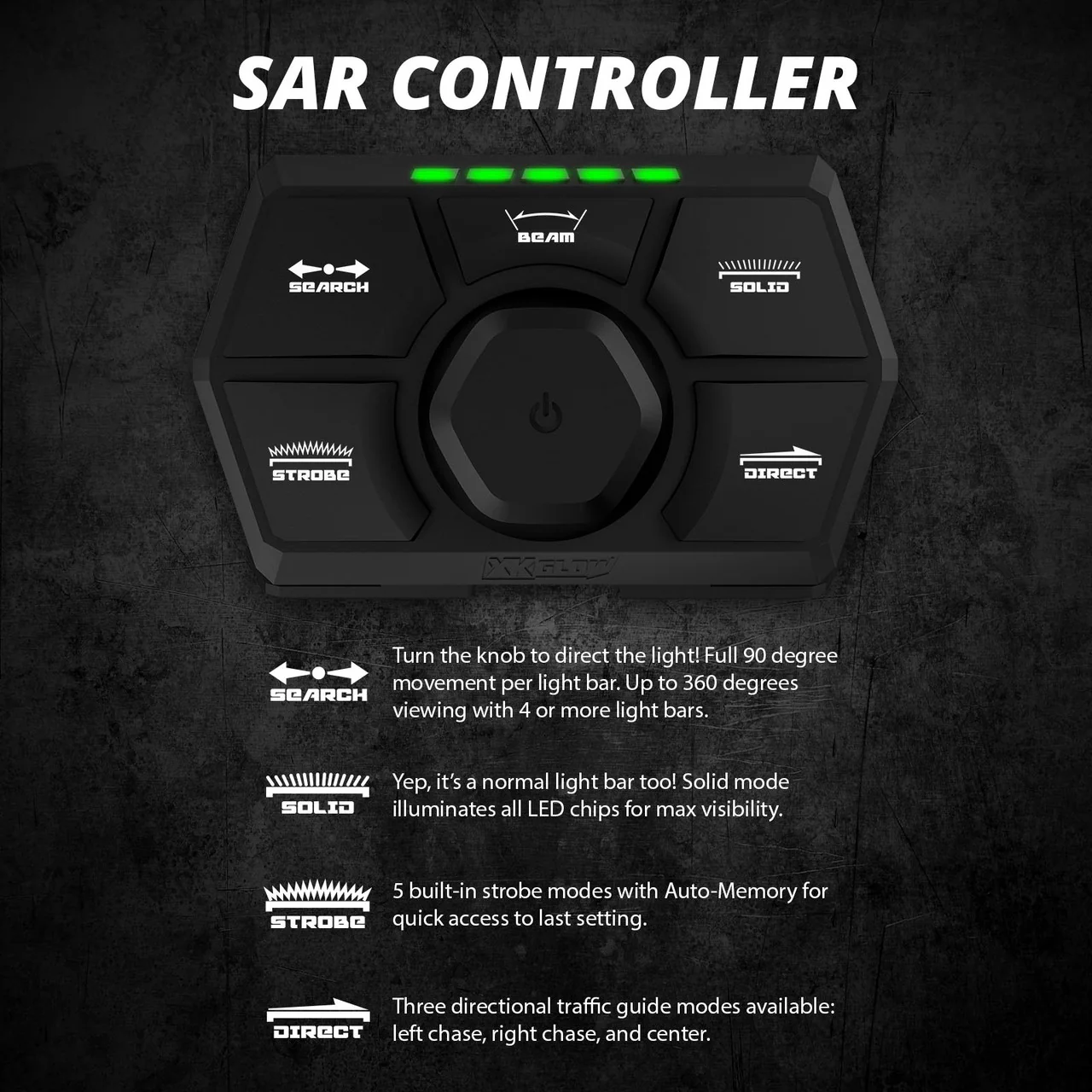 XKGlow SAR Light Bar Controller - Emergency Search & Rescue Light System - Image 2