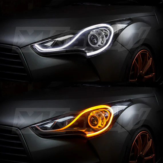 XKGlow Sequential Switchback LED Strip Kit DRL Turnsignal for Headlights (2pc) - 24" or 36" - Image 5