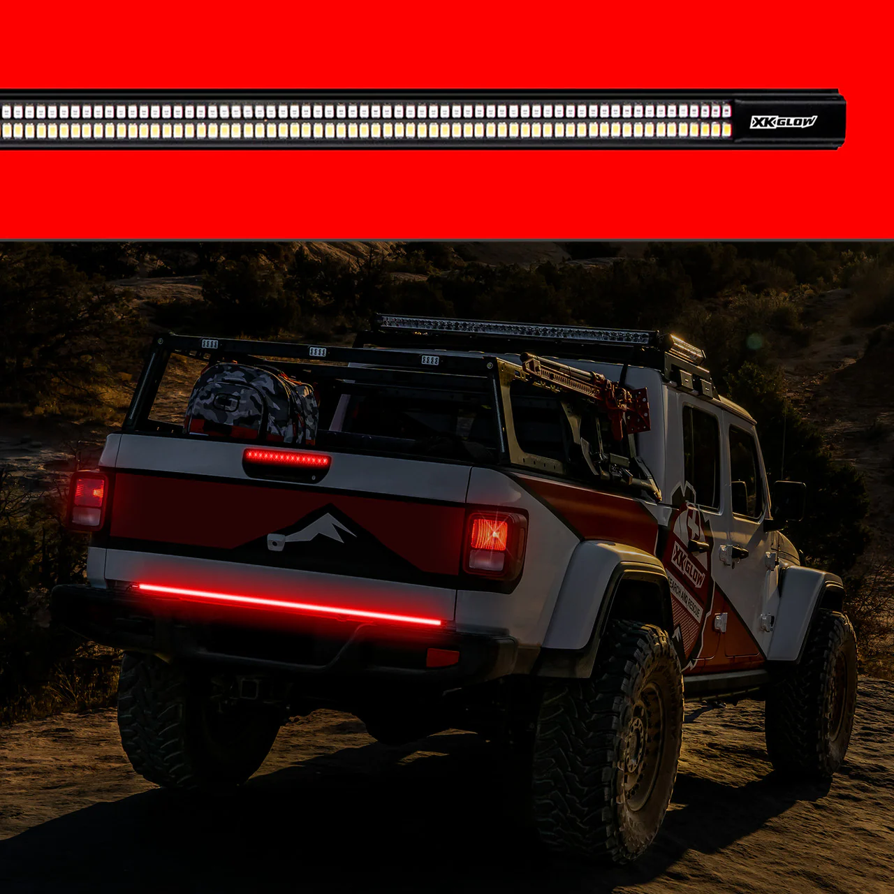 XKGlow Truck Tailgate Light /Chasing Turn Signal & Built-in Error Canceller [3rd gen] - 48" or 60" Led Bar