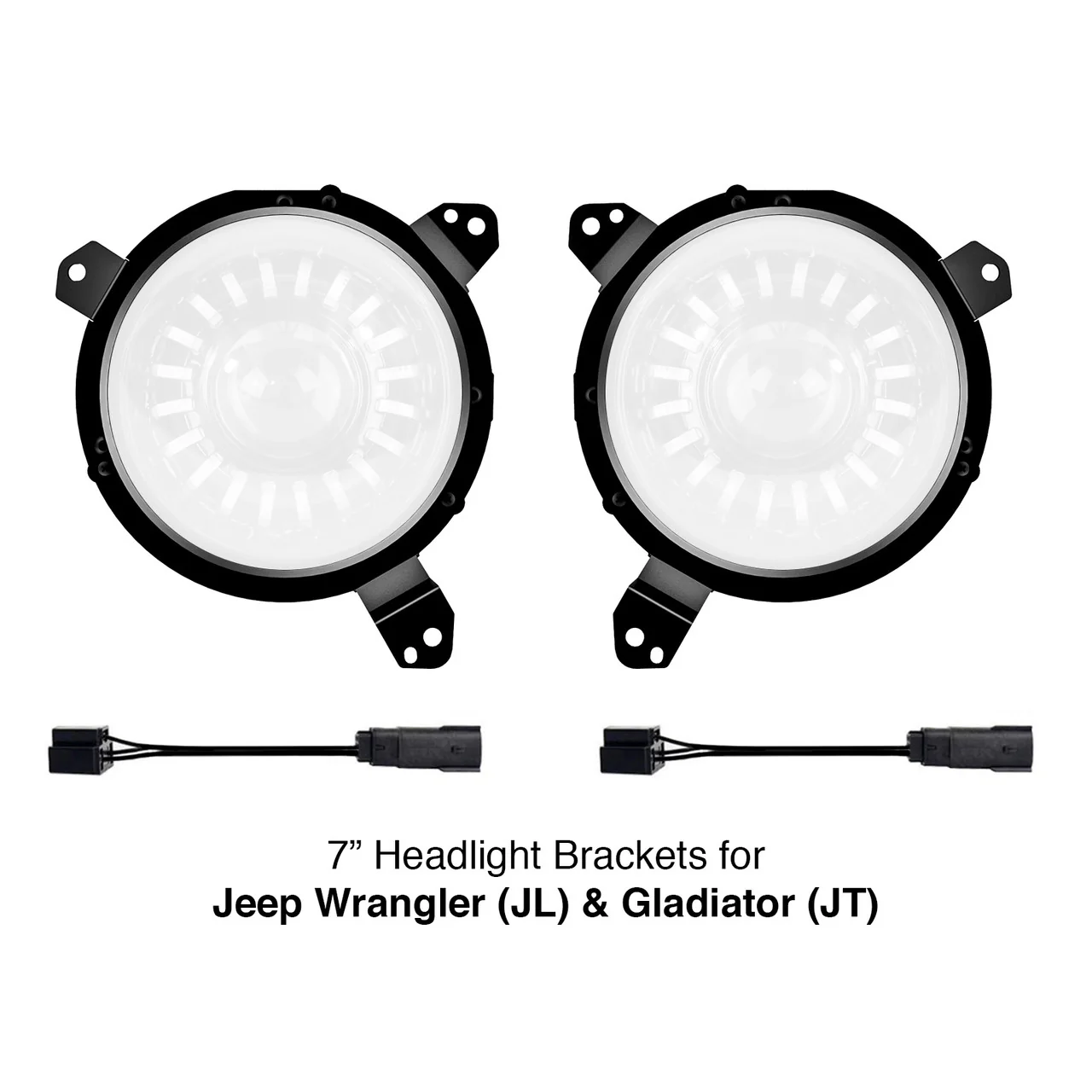 XKGlow Universal Mounting Brackets Jeep Wrangler JL & Gladiator JT Models - 7" Headlight