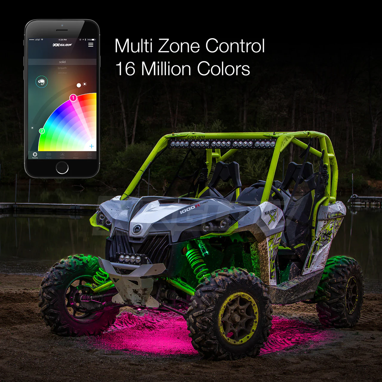 XKGlow UTV Side by Side Led Accent Light Kits w/ XKchrome Smartphone App - 28 or 34pcs - Image 6
