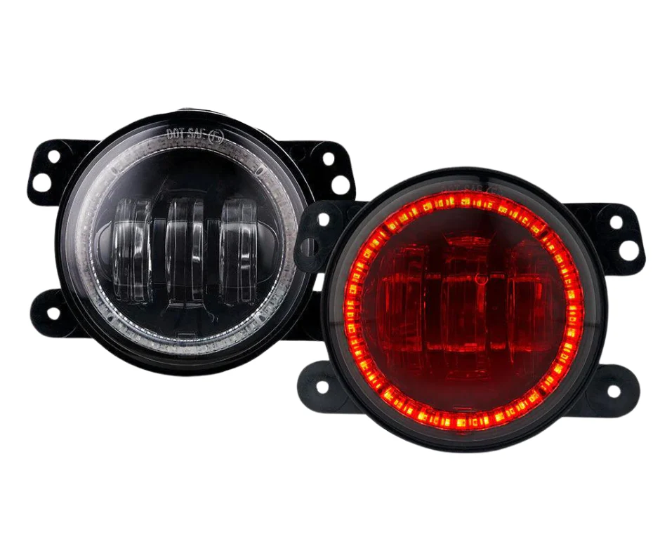 Xprite 4 Inch Halo LED Fog Lights Chrysler 300 (05-10) [Escapade Series] Multiple Color Options - Image 3
