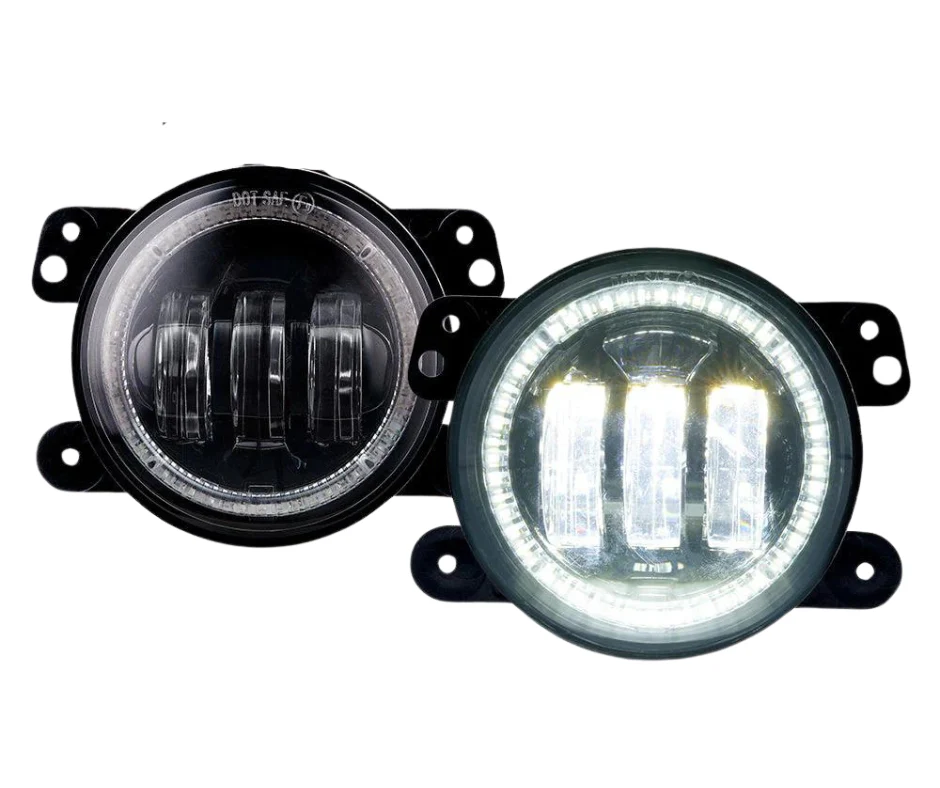 Xprite 4 Inch Halo LED Fog Lights Dodge Magnum (05-08) [Escapade Series] Multiple Color Options