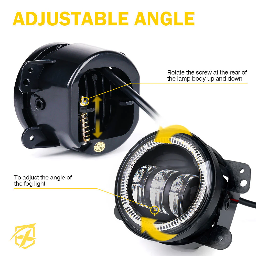Xprite 4 Inch Halo LED Fog Lights Dodge Magnum (05-08) [Escapade Series] Multiple Color Options - Image 7