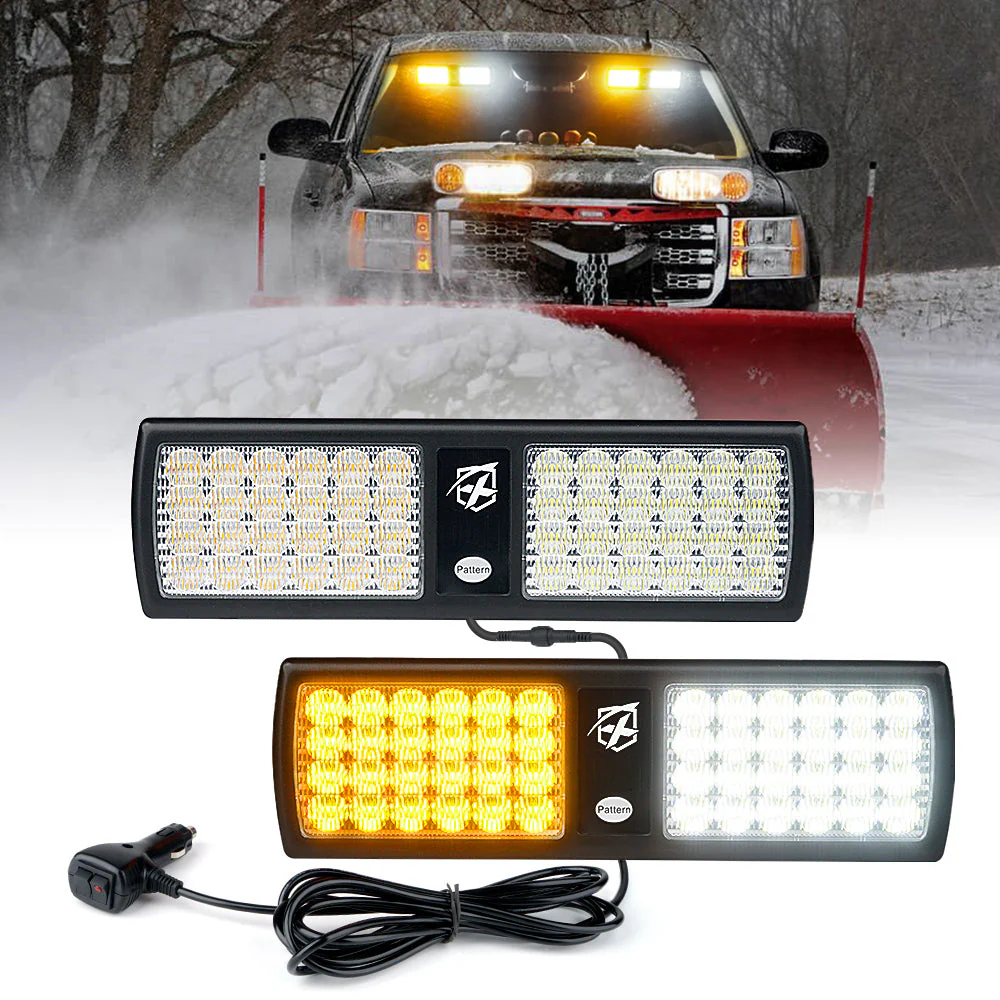 Xprite Agent Series Dual Windshield Sun Visor Strobe Lights - Image 4