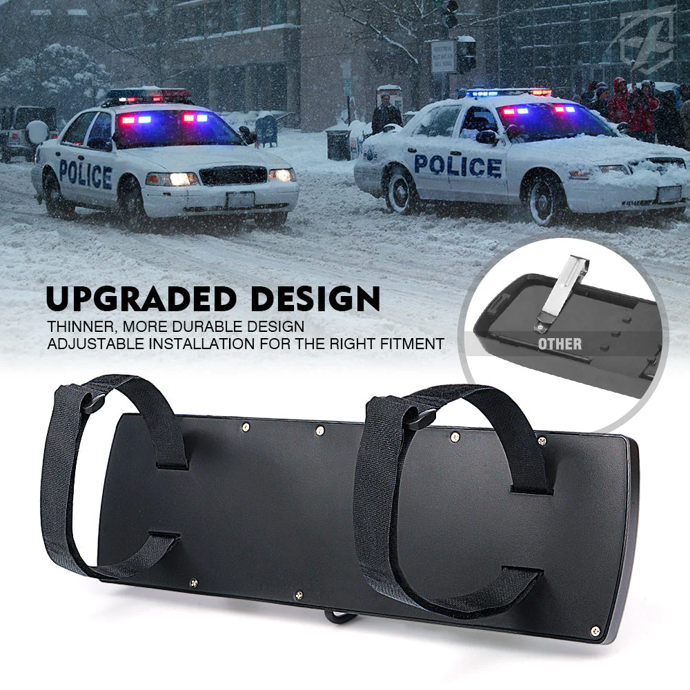 Xprite Agent Series Dual Windshield Sun Visor Strobe Lights - Image 9