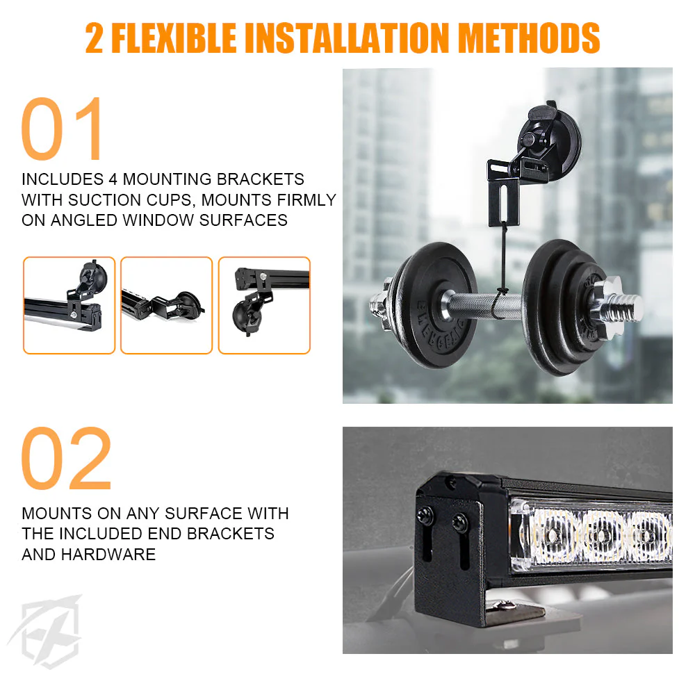 Xprite Contract G1 Series Dual LED Traffic Advisor Strobe Lights - Multiple Light Color Options - Image 8