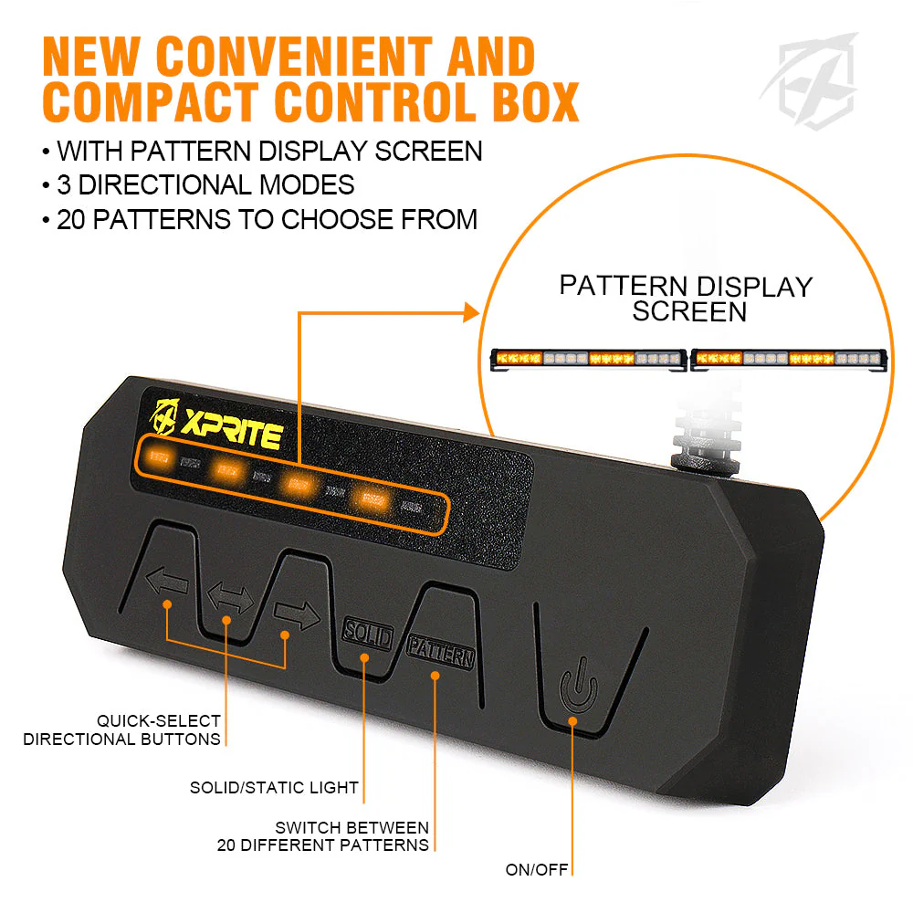 Xprite Contract G2 Series 17" Dual LED Directional Traffic Advisor Light Bars - Multiple Light Color Options - Image 11