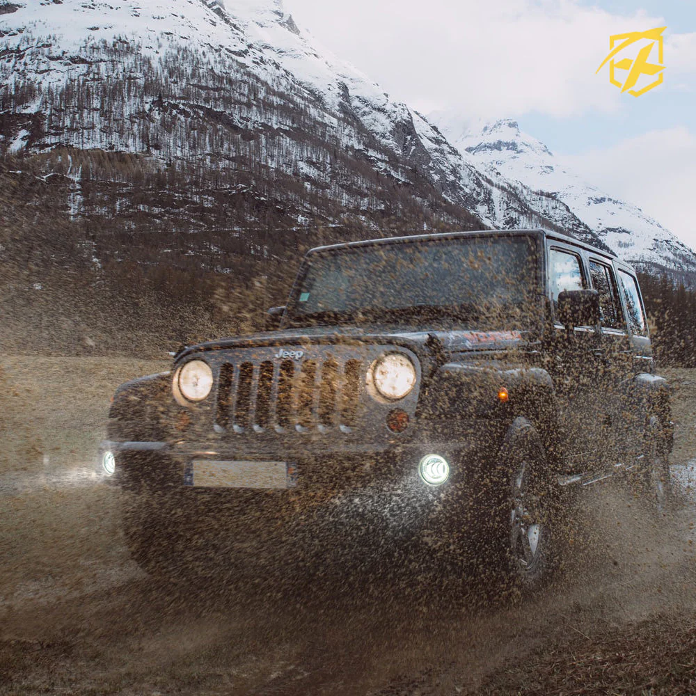 Xprite 4 Inch Halo LED Fog Lights Jeep Gladiator JT (2019-2022) [Escapade Series] Multiple Color Options - Image 11