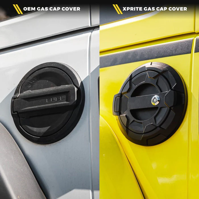 Xprite Gas Cap Cover Jeep Wrangler JL (2018-2022) with Simulated Key Latch - Image 4