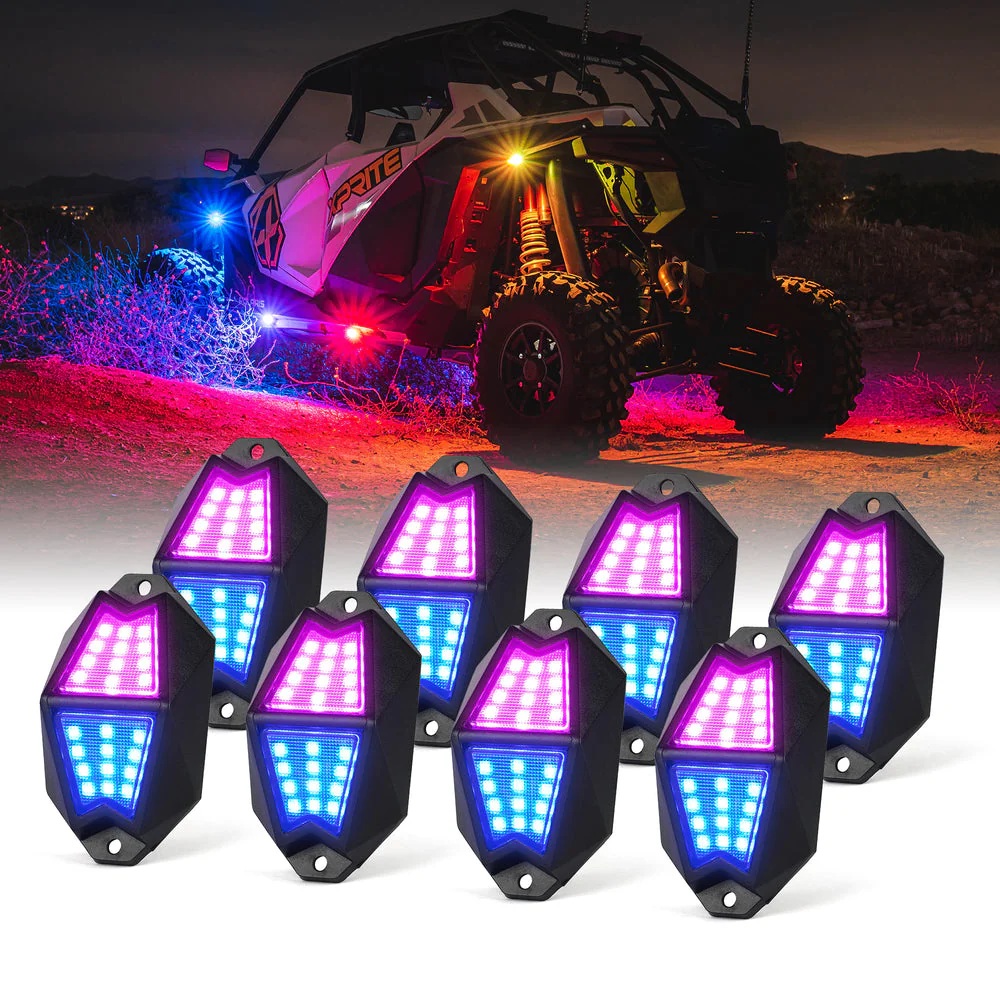 Xprite Multi-Color LED RGB + Pure White Rock Lights - Image 3