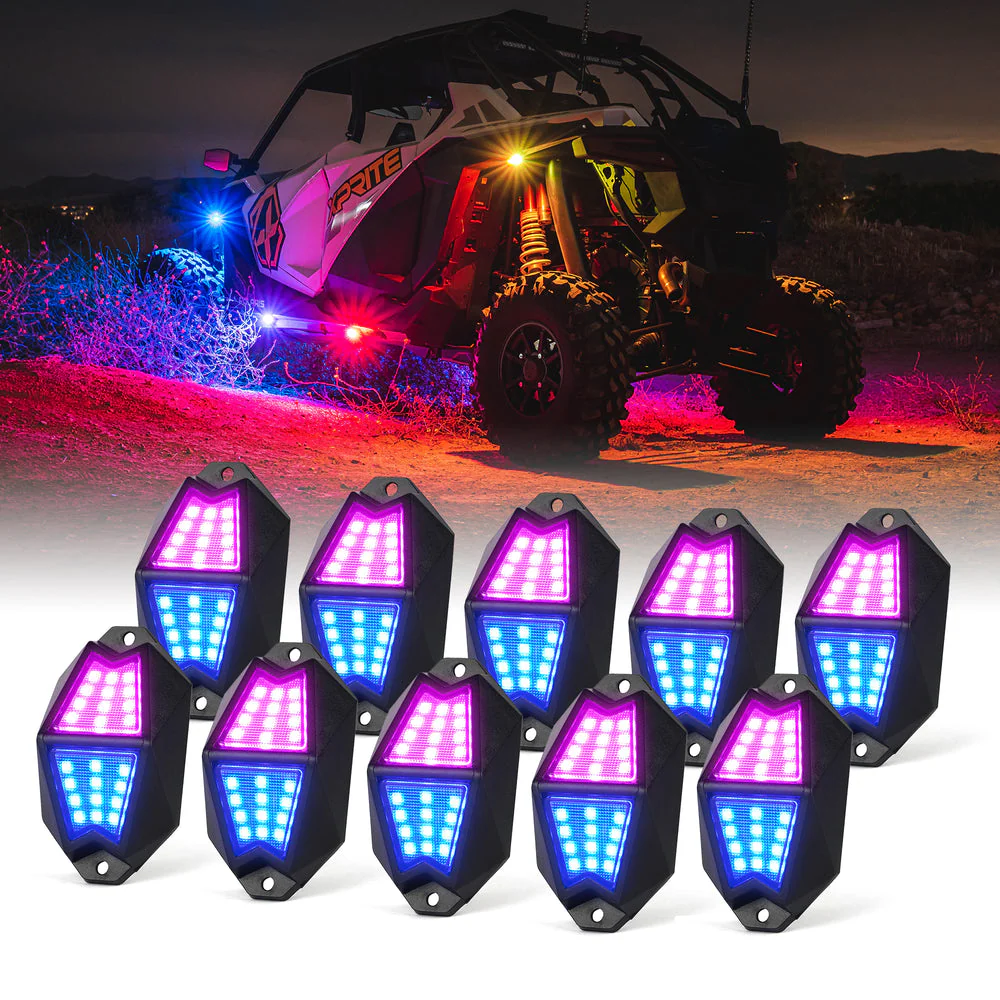 Xprite Multi-Color LED RGB + Pure White Rock Lights - Image 4