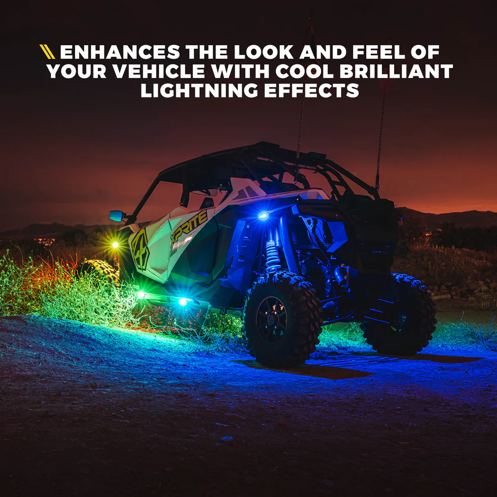 Xprite Multi-Color LED RGB + Pure White Rock Lights - Image 5