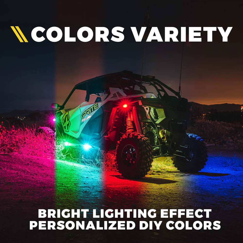 Xprite Multi-Color LED RGB + Pure White Rock Lights - Image 8