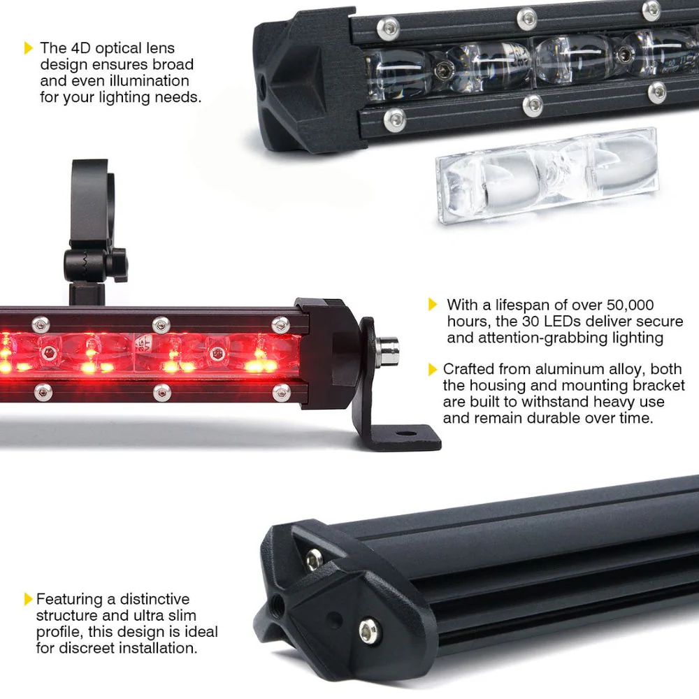 Xprite SL Series 32" Slim LED Rear Chase Light Bar - Multiple Light Color Options - Image 6