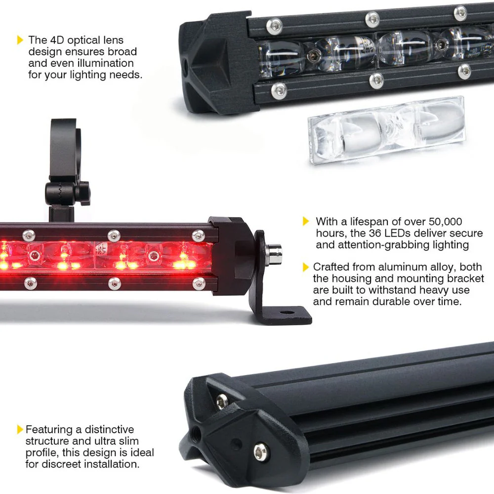 Xprite SL Series 38" Slim LED Rear Chase Light Bar - Multiple Light Color Options - Image 4