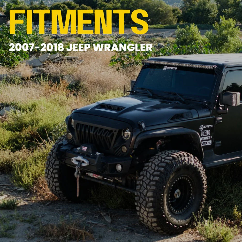 Xprite ZR1 Hood Jeep Wrangler JL (2018-2022) w/ Functional Heat Extractor Vent - Image 3