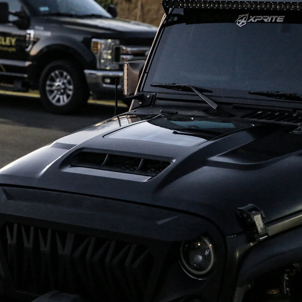 Xprite ZR1 Hood Jeep Wrangler JL (2018-2022) w/ Functional Heat Extractor Vent - Image 6