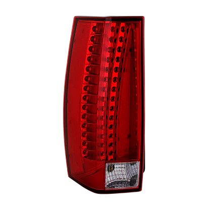 Xtune LED Tail Light Cadillac Escalade (2007-2014) OE Style w/ Red Lens & Chrome Housing