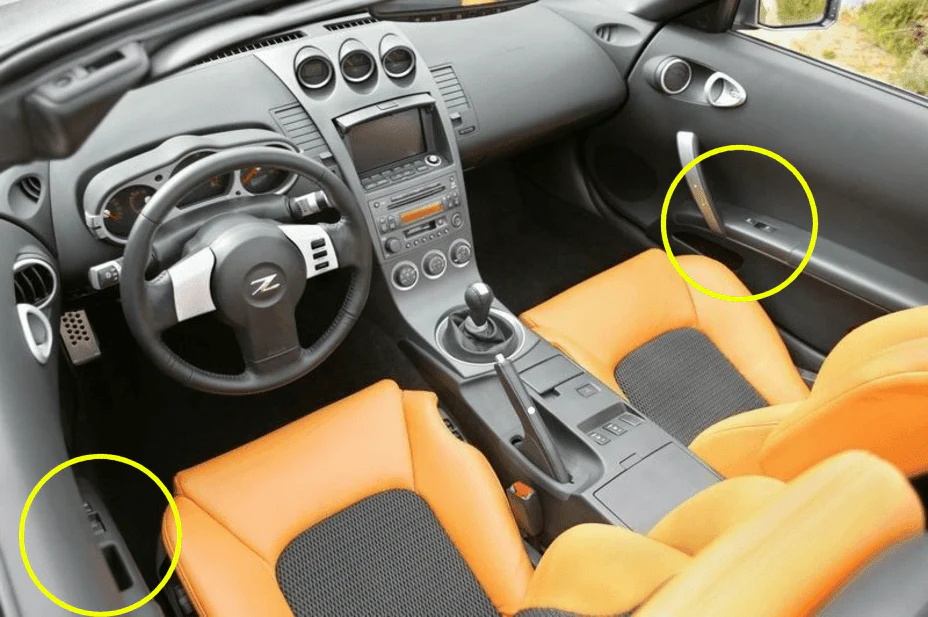 ZSPEC 350z Z33 Interior Door Window Switch Finisher Set, LHD '03-05, Carbon-Weave Style - Image 2