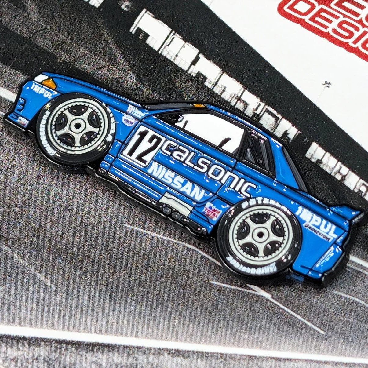 ZSPEC Collector Lapel / Hat Pin - R32 GT-R Calsonic Race Car Homage - Image 3